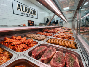 Halal BBQ meat and wings at Alraziq Halal Foods Mississauga