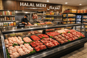 Fresh halal meat mississauga at Al Raziq Halal Foods in Mississauga including chicken, beef, goat, and lamb cuts