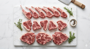 Comparison of halal lamb rib, loin and shoulder chops at Al Raziq Halal Foods